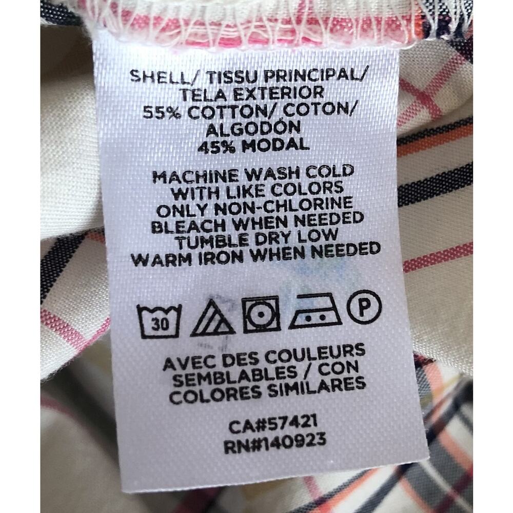 Loft Multicolor Plaid Button Down Collared Boyfri… - image 4